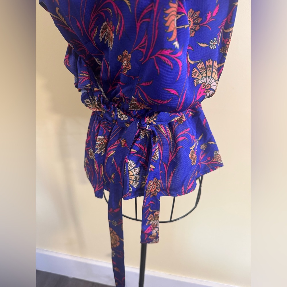 ba&sh Floral Ruffle Wrap Top Size Large - Picture 7 of 10